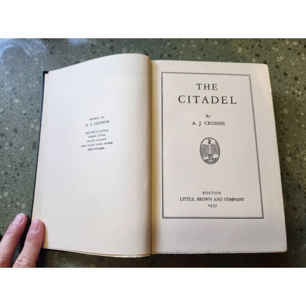 The Citadel By A J Cronin 1937 VTG Hardcover